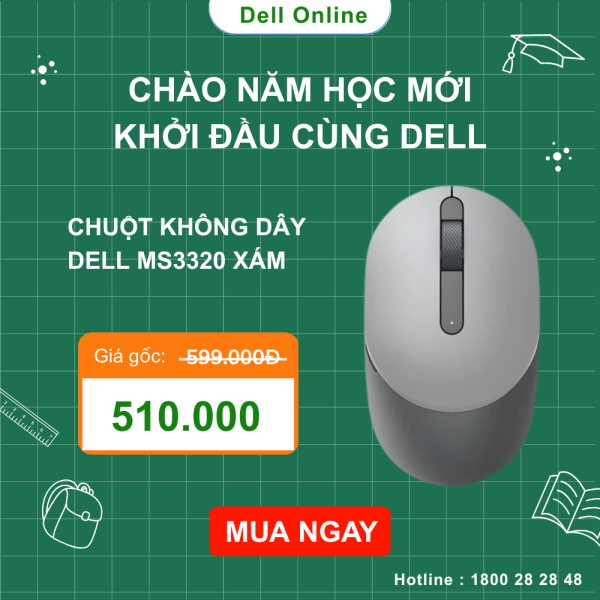 Chuột máy tính không dây Dell MS3320W Xám